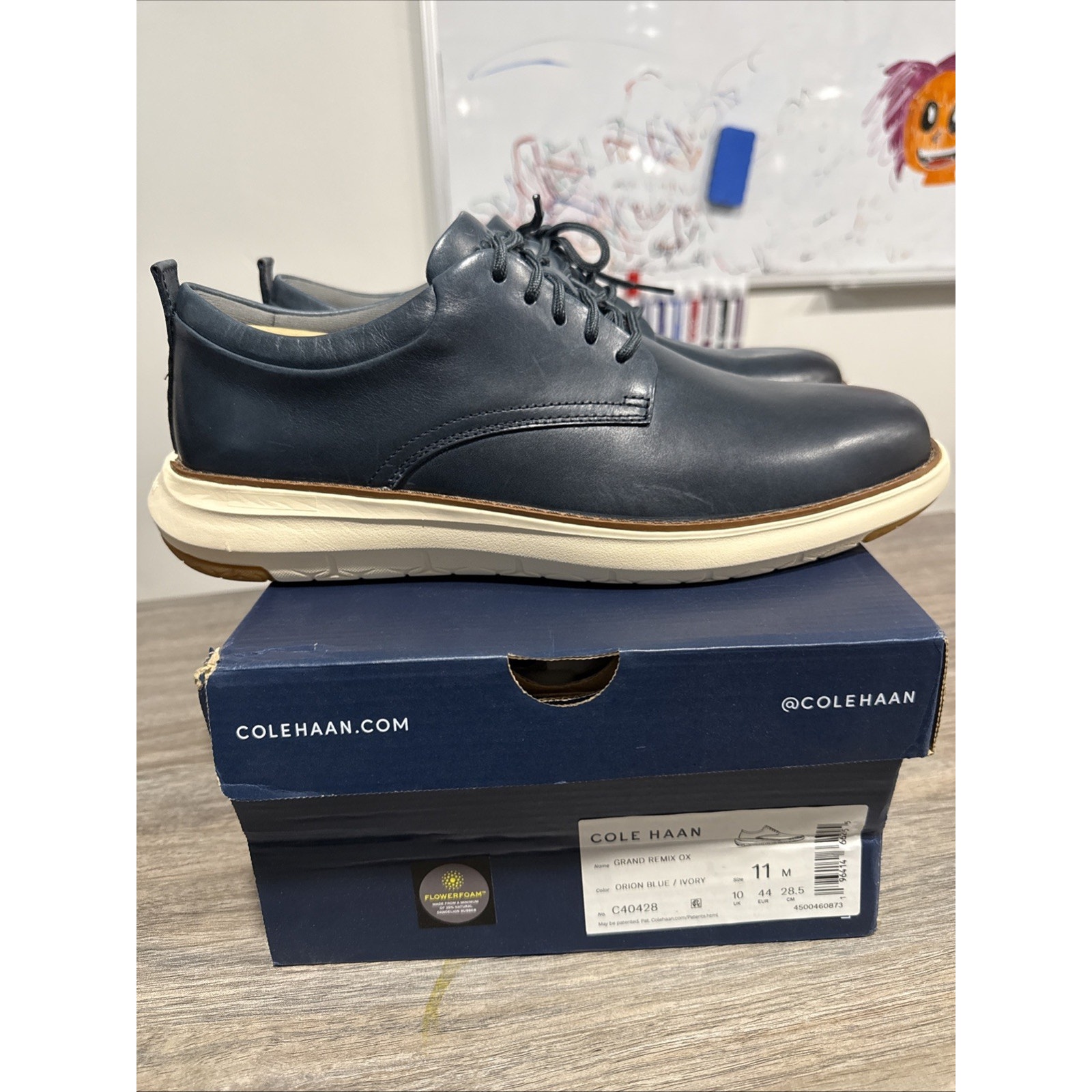 Cole Haan Grand Remix Oxford Men's Size 11 Orion Blue / Ivory Damaged Box